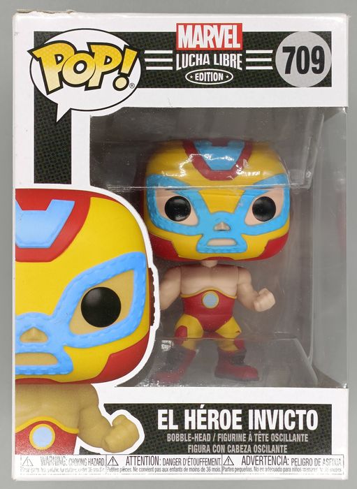 709 El Heroe Invicto (Iron Man) - Marvel Luchadores - Box Damaged Funko POP Funko