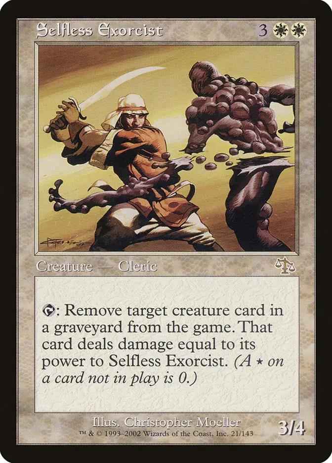21 - Selfless Exorcist - Judgment - Normal - Magic: The Gathering Card