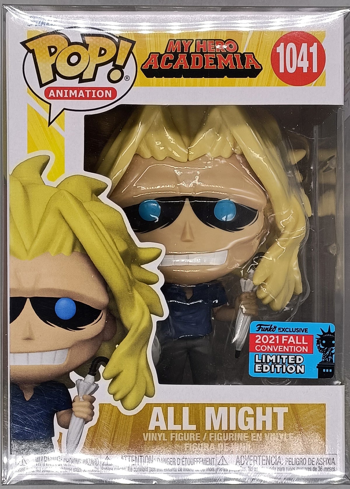 1041 All Might (w/ Umbrella) My Hero Academia - 2021 Con Funko POP - Brand New Funko