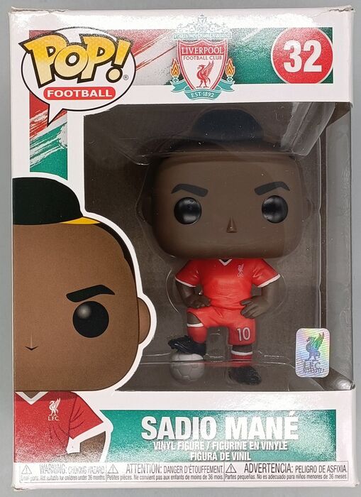 32 Sadio Mane - Liverpool FC - Football Box Damaged Funko POP Funko