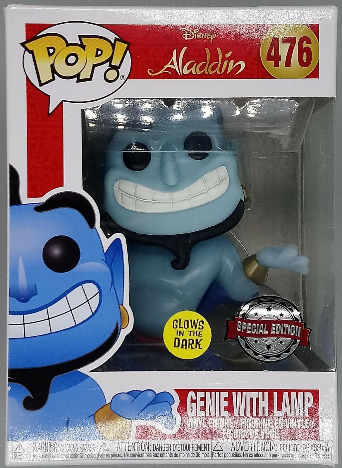 476 Genie with Lamp - Glow - Disney Aladdin - Exclusive Funko POP Funko