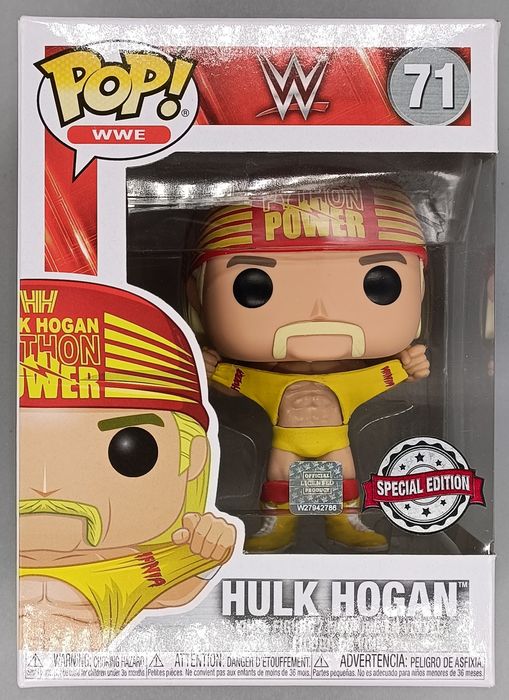 71 Hulk Hogan (Hulkamania) - WWE - Box Damaged Funko POP Funko