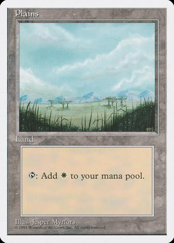 364 - Plains - Fourth Edition - Normal - Magic: The Gathering Card