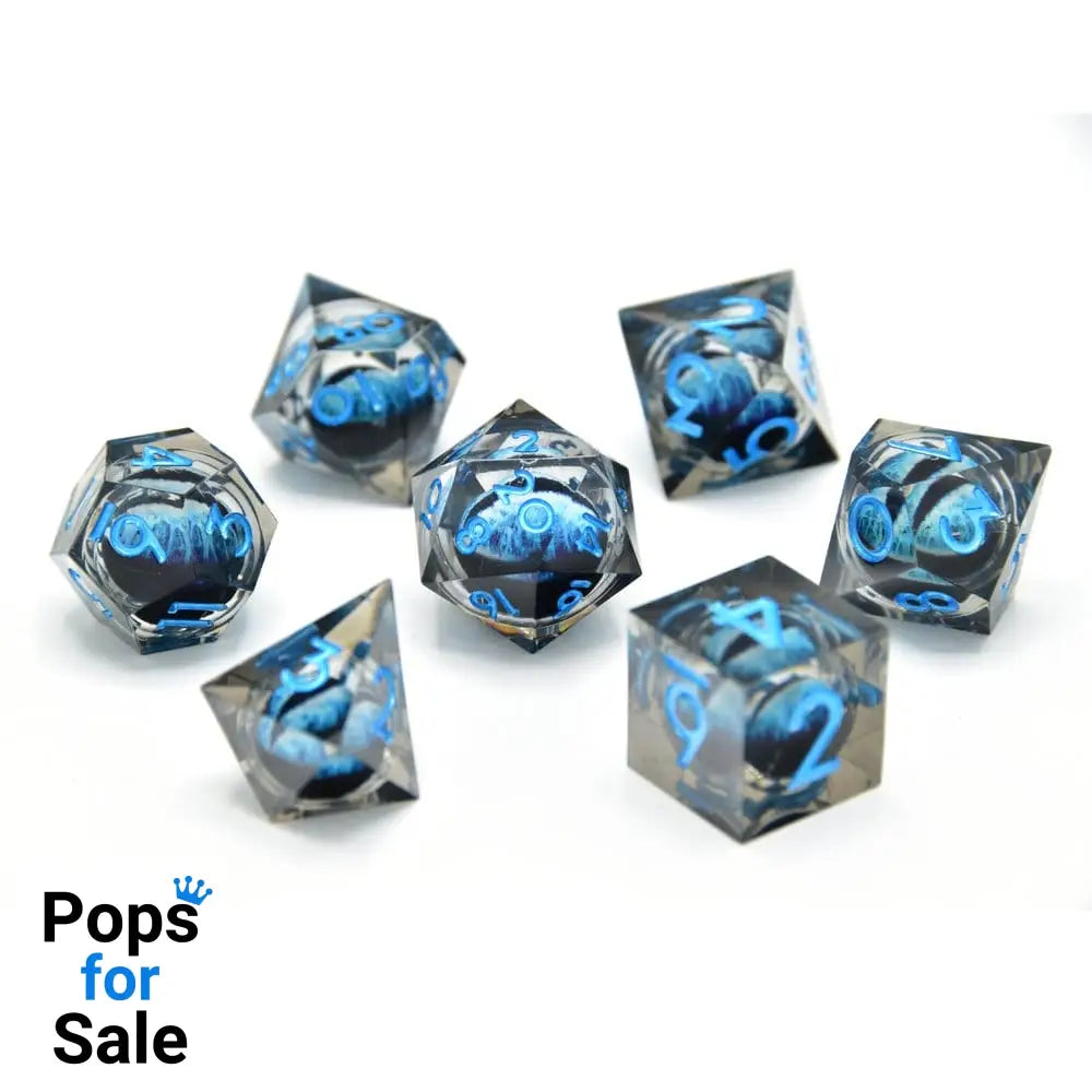 CritStones Dice Set Water Dragon's Gaze Floating Eye (7)