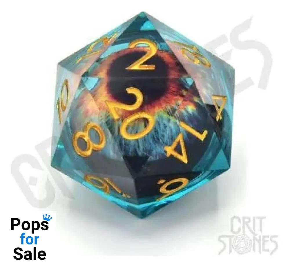 CritStones Liquid Core Dice D20 Eye of the Oracle 3 cm