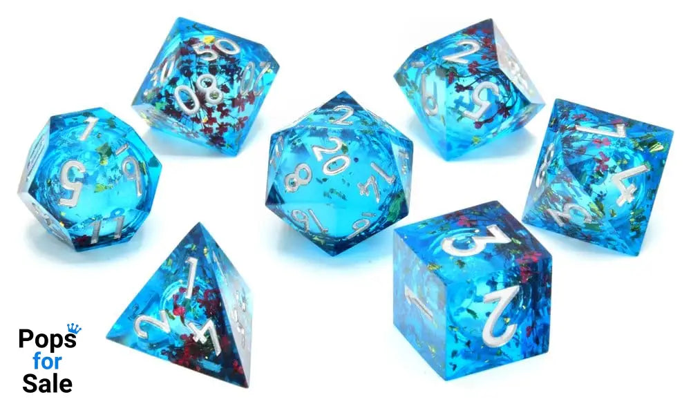 CritStones Liquid Core Dice Set Mermaid's Maelstrom (7)