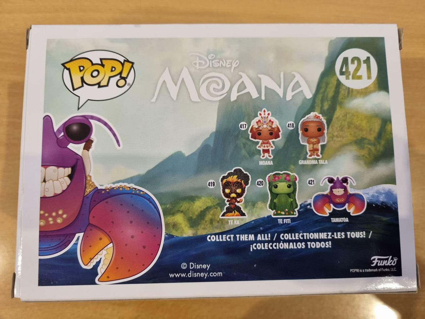 421 Tamatoa (Neon) - Glow - Disney Moana - 2018 Con Funko POP - Box Damaged