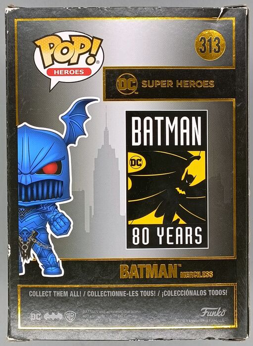 313 Batman (Merciless) - Metallic - DC - Box Damaged Funko POP