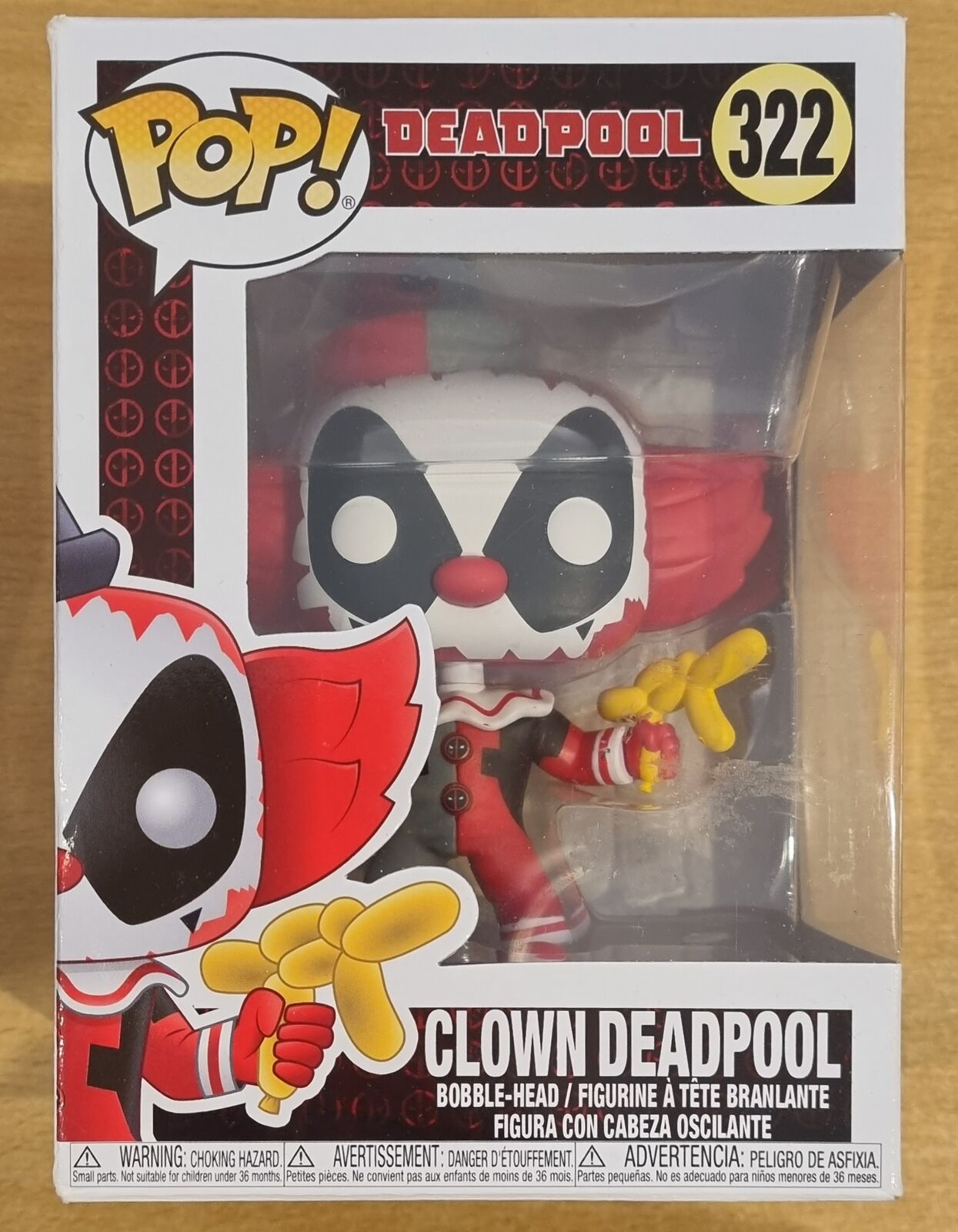 322 Clown Deadpool - Marvel Deadpool Funko POP