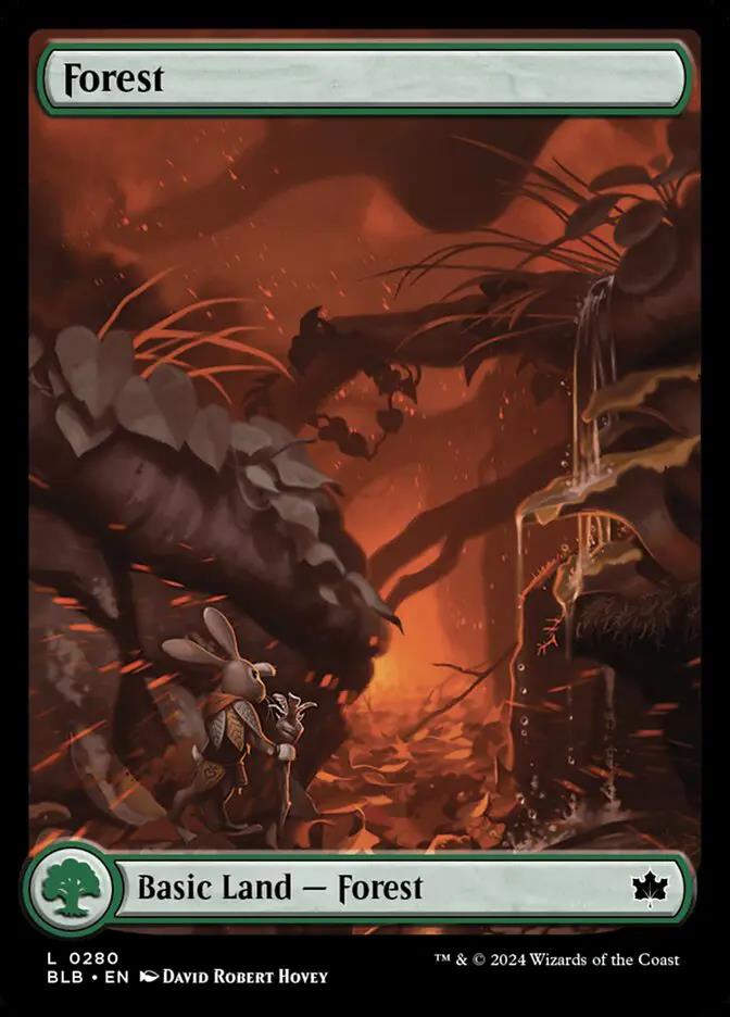 280 - Forest - Bloomburrow - Foil - Magic: The Gathering Card