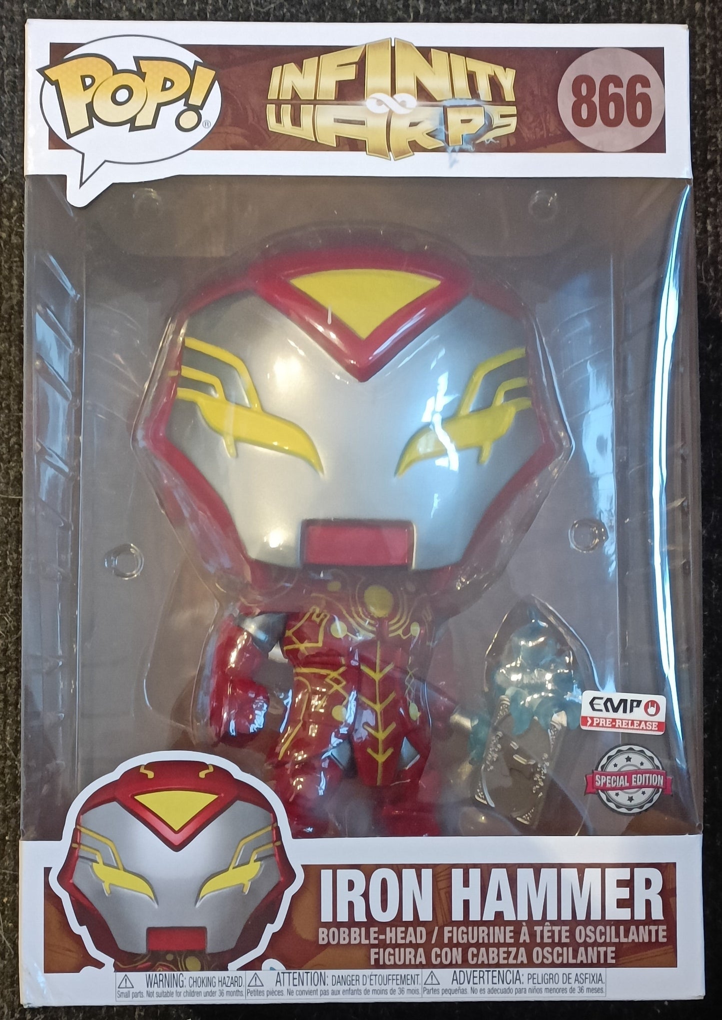 866 Iron Hammer - 10 Inch Marvel Infinity Warps Box Damaged Funko POP