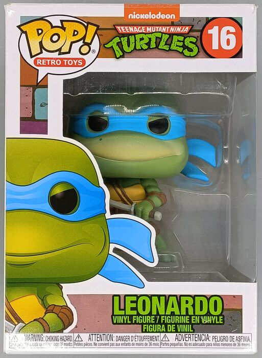 16 Leonardo (Retro) Teenage Mutant Ninja Turtles Box Damaged Funko POP Funko