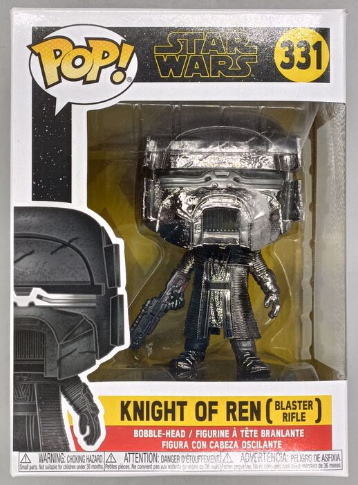 331 Knight of Ren (Blaster Rifle Hematite) Chrome Star Wars Box Damaged Funko POP Funko