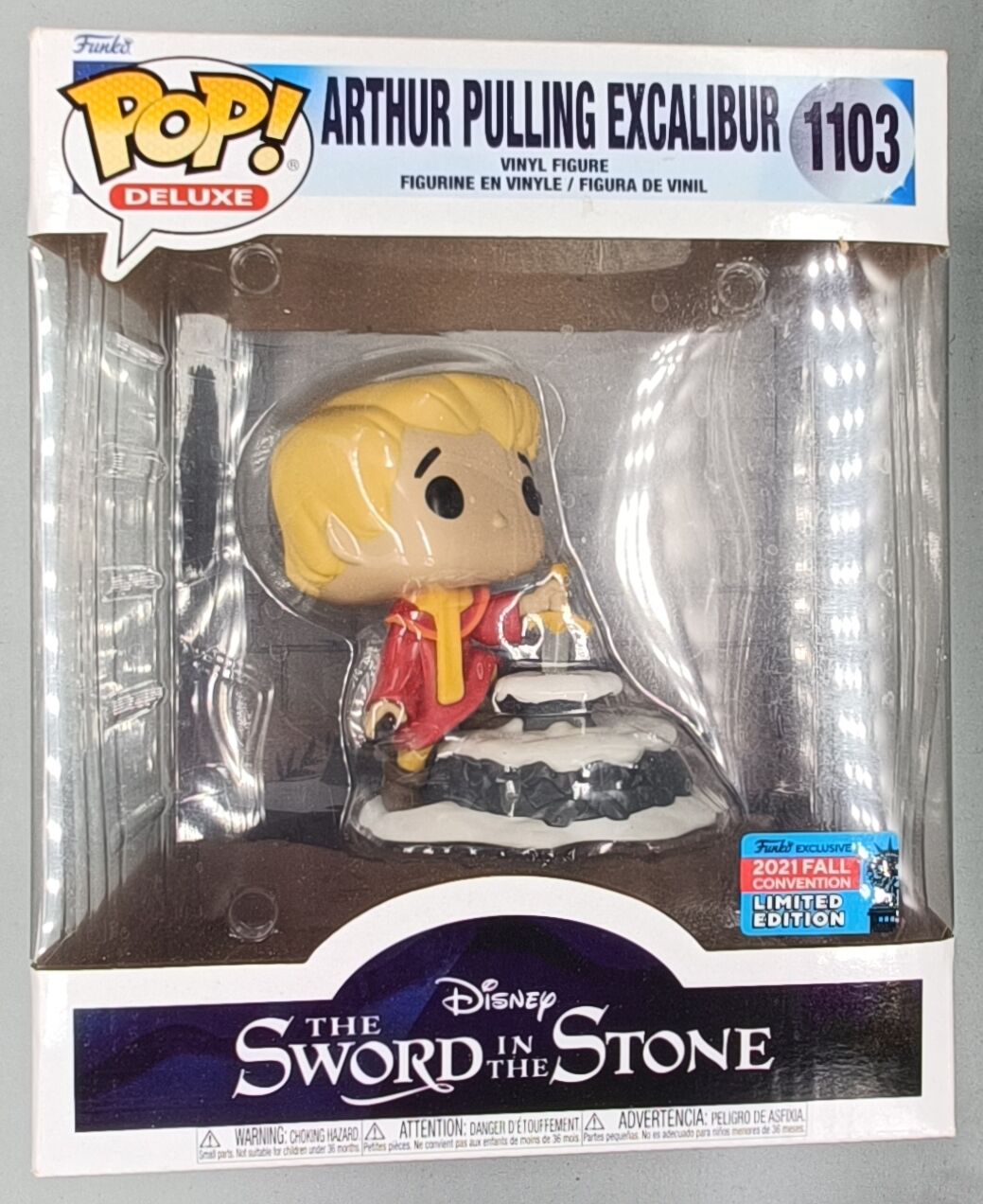 1103 Arthur Pulling Excalibur Deluxe - Disney Sword in the Stone - 2021 Con - Funko POP - Box Damaged Funko