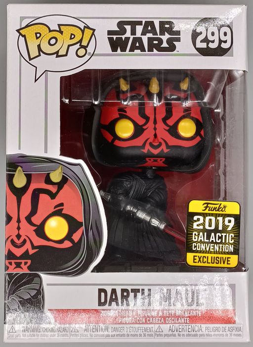 299 Darth Maul (Hooded) - Star Wars - 2019 Con Exc Box Damaged Funko POP Funko