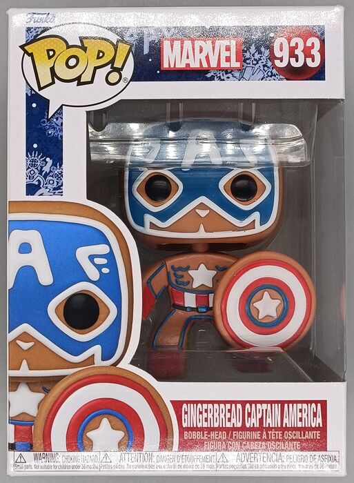 933 Gingerbread Captain America - Marvel - Box Damaged Funko POP Funko
