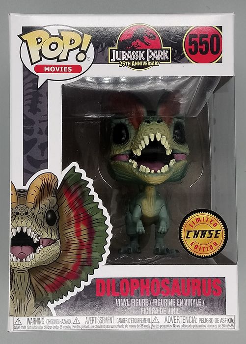 550 Dilophosaurus (Frill Closed) Chase - Jurassic Park Box Damaged Funko POP Funko