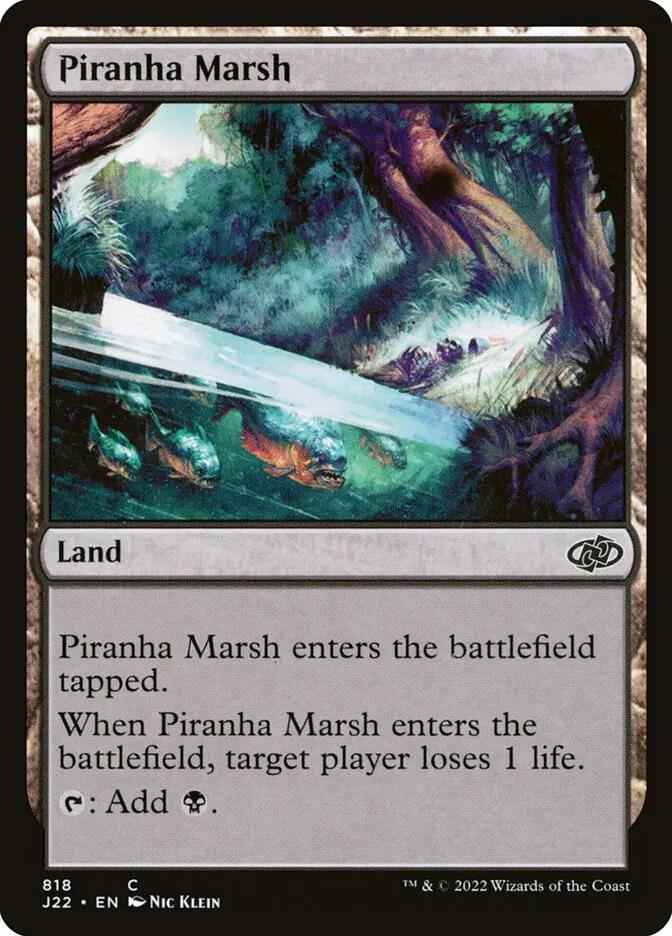 818 - Piranha Marsh - Jumpstart 2022 - Normal - Magic: The Gathering Card