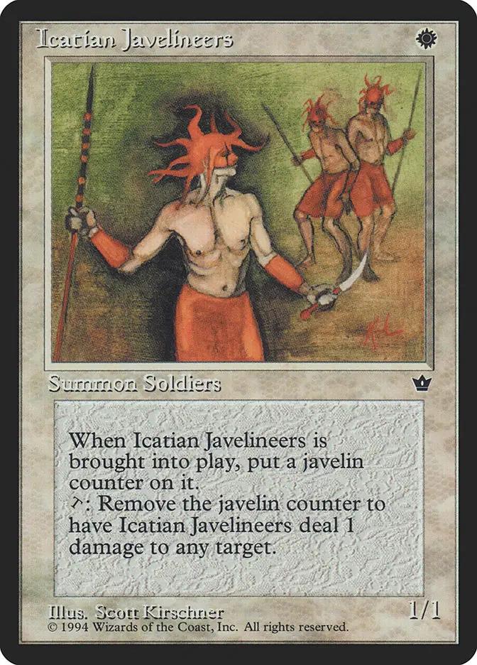8c - Icatian Javelineers - Fallen Empires - Normal - Magic: The Gathering Card