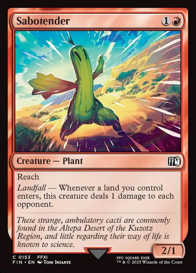 153 - Sabotender - Final Fantasy - Normal - Magic: The Gathering Card