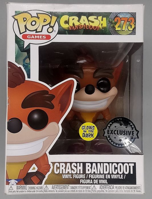 273 Crash Bandicoot - Glow - Crash Bandicoot - Box Damaged Funko POP Funko