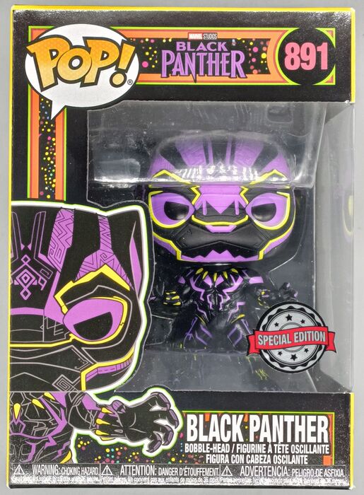 891 Black Panther (Blacklight) - Marvel - Box Damaged Funko POP Funko