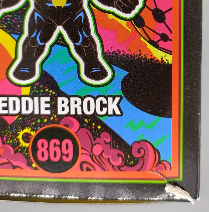 869 Eddie Brock (Venom Blacklight) - Marvel Box Damaged Funko POP