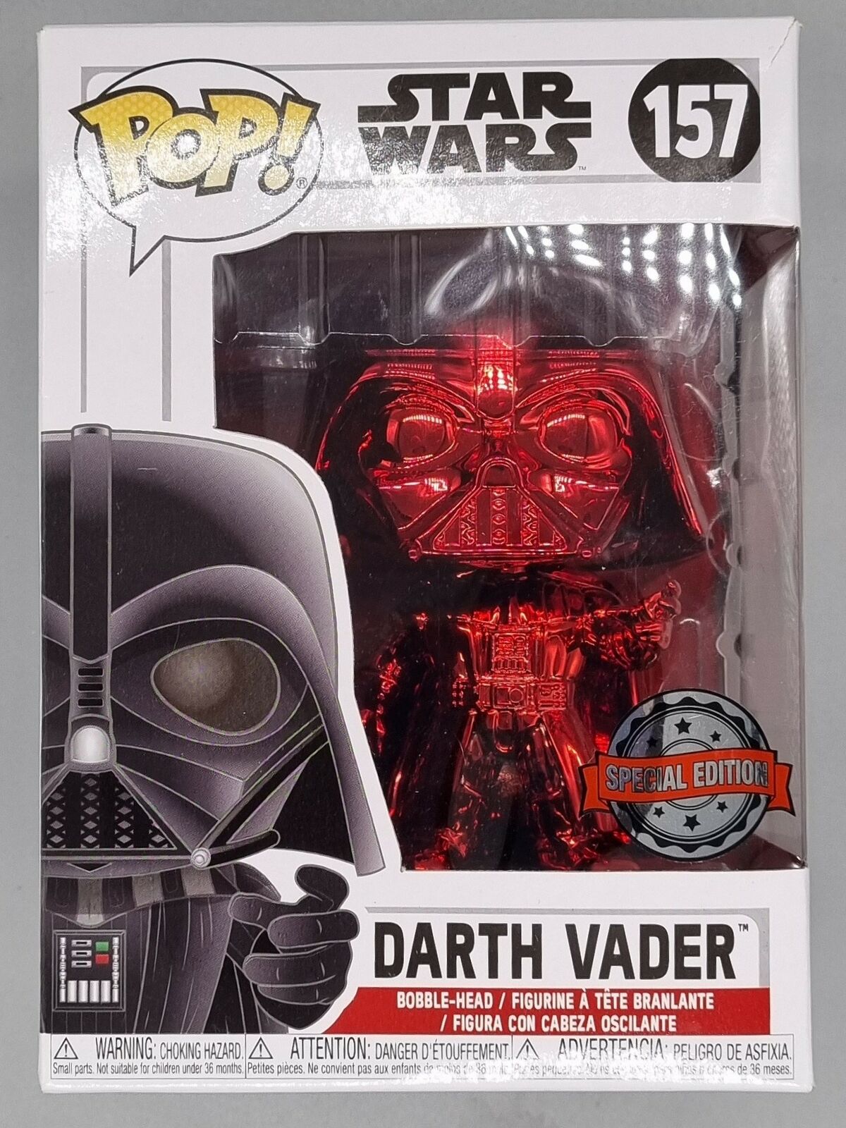 157 Darth Vader (Force Choke- Red) - Chrome - Star Wars Funko POP Funko