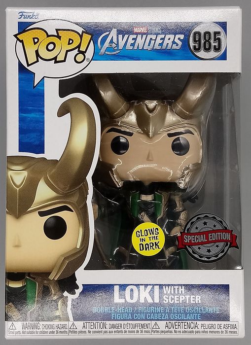 985 Loki (with Scepter) Glow - Marvel The Avengers Funko POP Funko