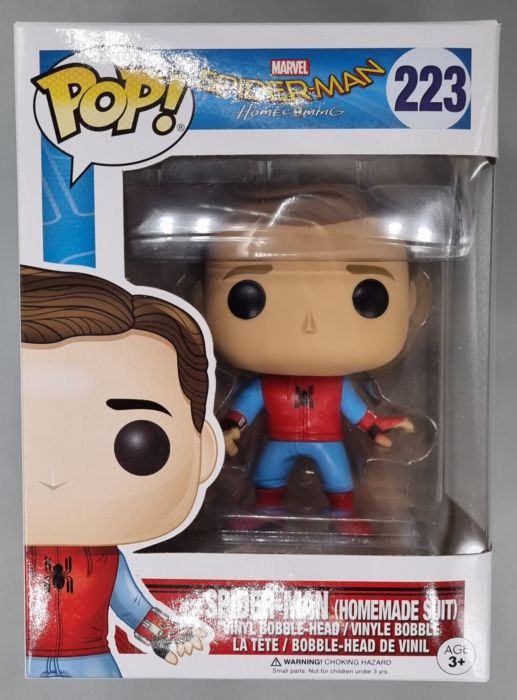 223 Spider-Man (Homemade Suit- Unmasked) Marvel Spider-Man Homecoming Funko POP Funko