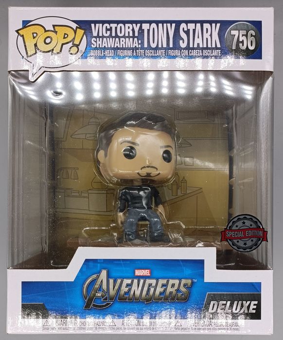 756 Victory Shawarma: Tony Stark - Deluxe - Marvel Box Damaged Funko POP Funko