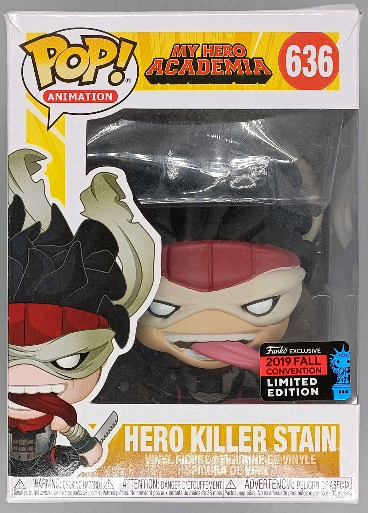 636 Hero Killer Stain - My Hero Academia - 2019 Con Box Damaged Funko POP Funko
