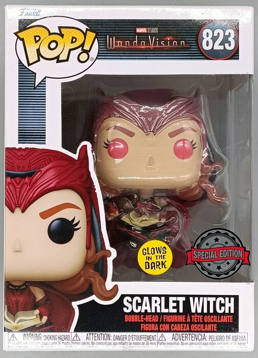 823 Scarlet Witch Glow - Marvel Wandavision - Box Damaged Funko POP Funko