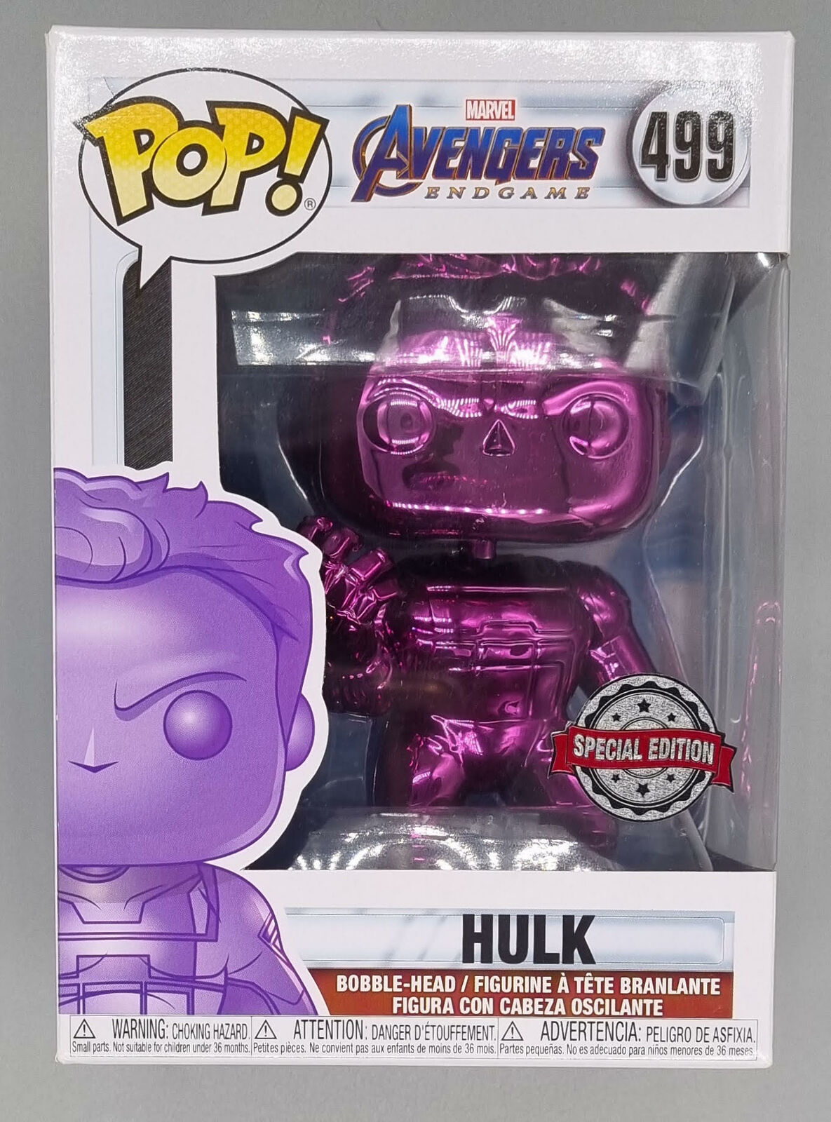 499 Hulk (w/ Gauntlet- Purple) - Chrome - Avengers Endgame Funko POP Funko