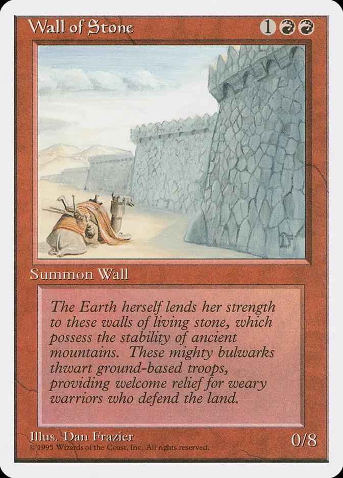 231 - Wall of Stone - Fourth Edition - Normal - Magic: The Gathering Card