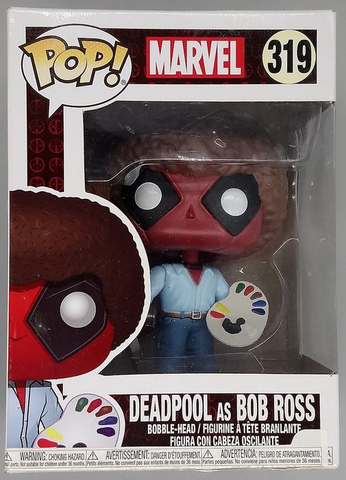 319 Deadpool as Bob Ross - Marvel Deadpool - Box Damaged Funko POP Funko