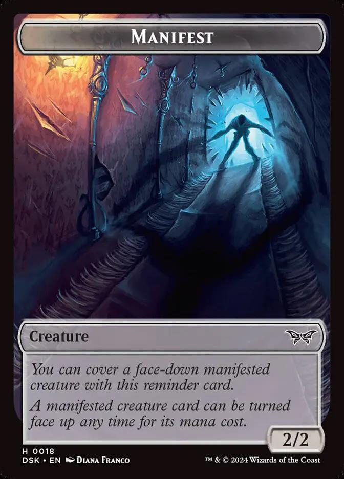 18 - Manifest - Duskmourn: House of Horror Tokens - Normal