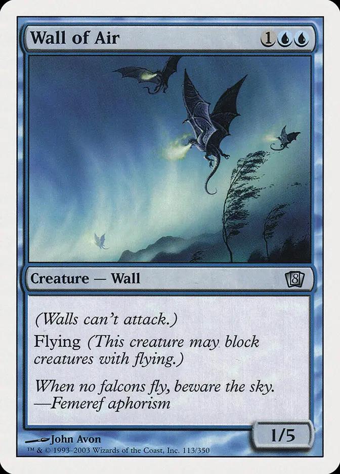 113 - Wall of Air - Eighth Edition - Normal - Magic: The Gathering Card