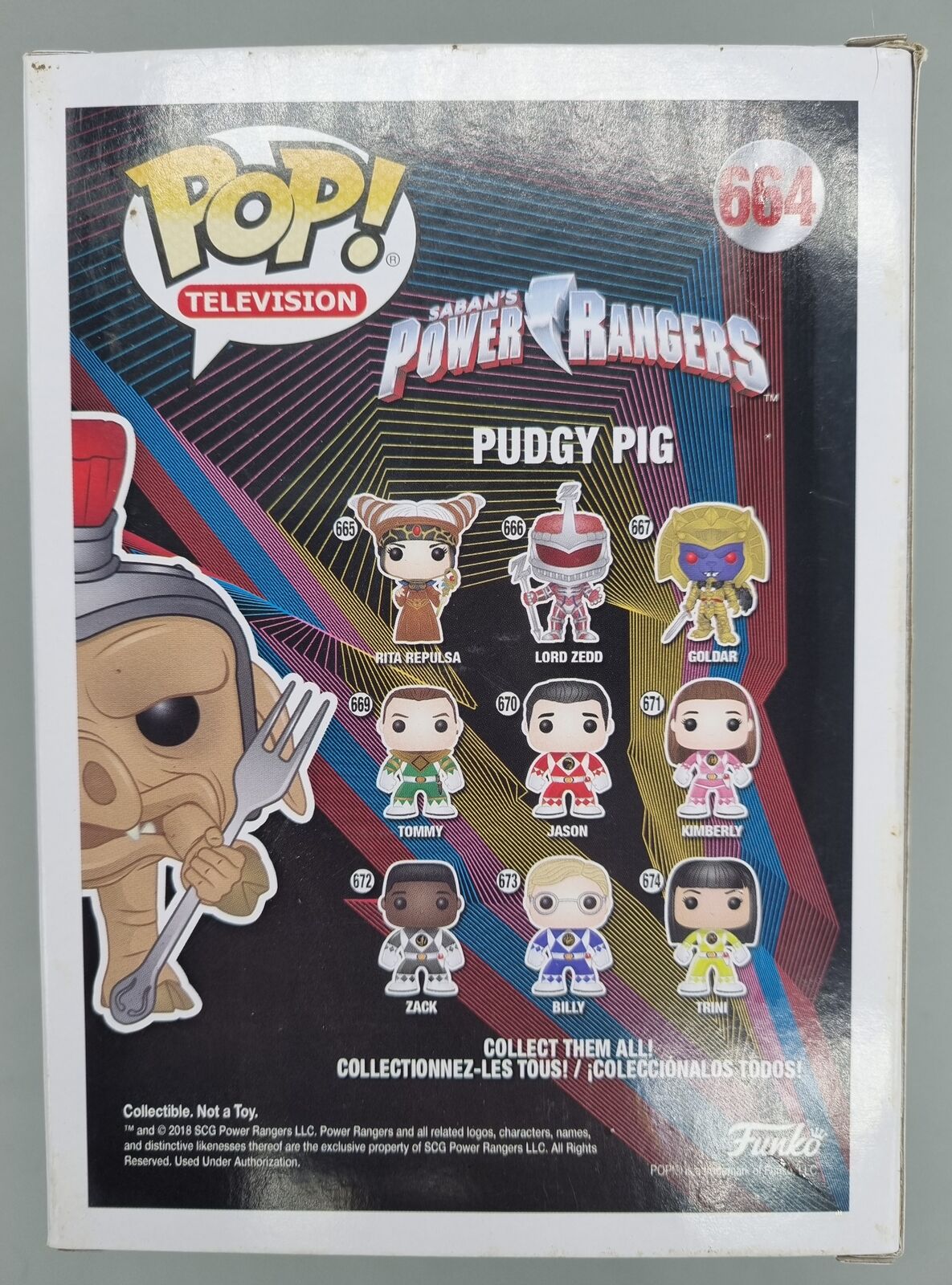 664 Pudgy Pig - Power Rangers Funko POP