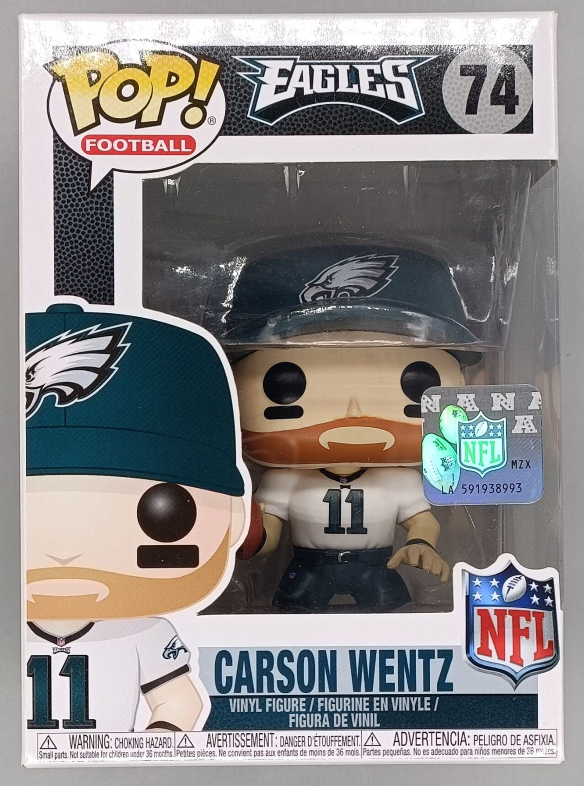 74 Carson Wentz (White) - NFL - Philadelphia Eagles Funko POP Funko