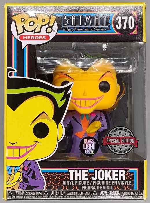 370 The Joker (Blacklight) DC Batman The Animated Series Funko POP - Box Damaged Funko