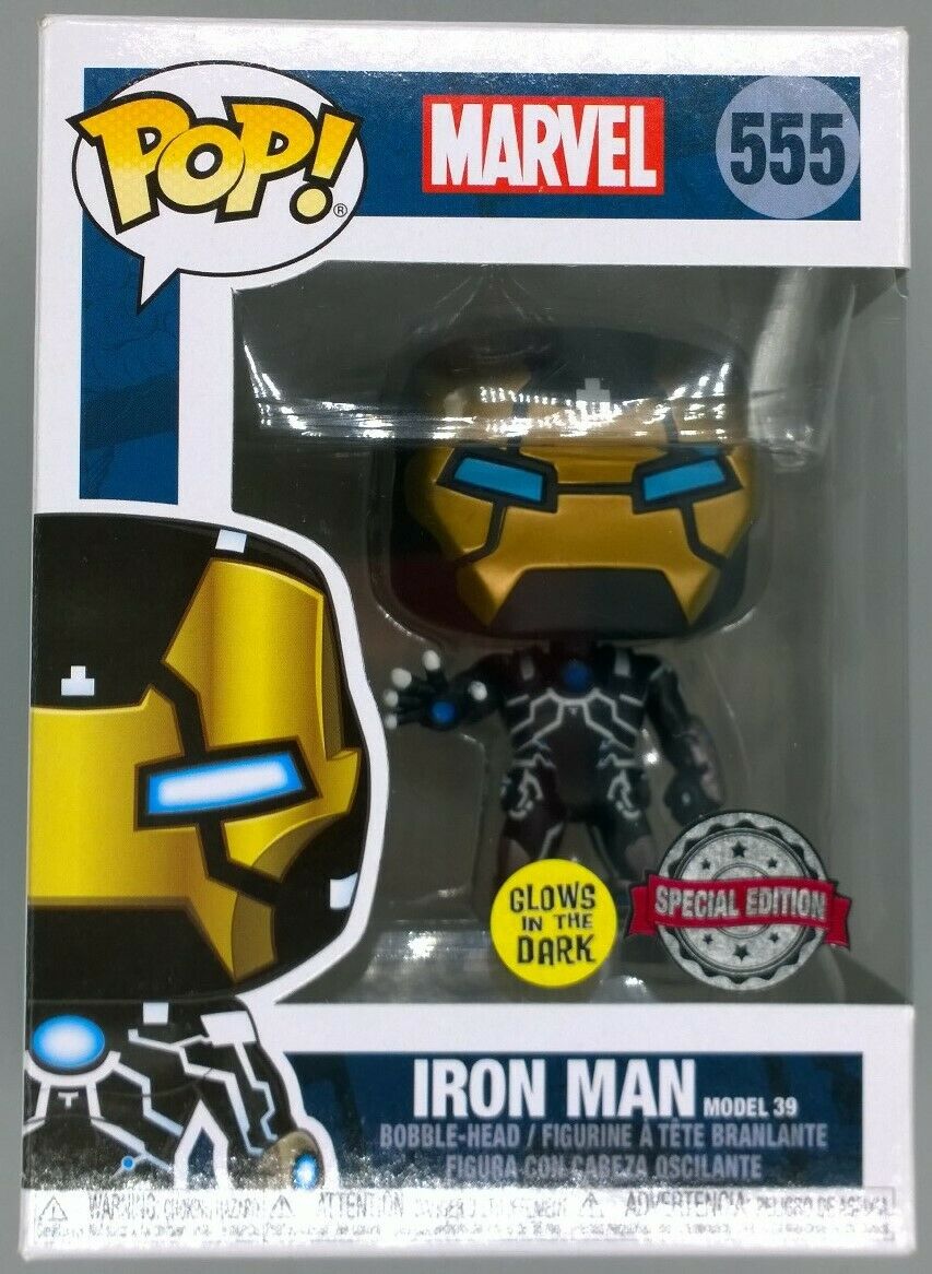 555 Iron Man (Model 39) - Glow - Marvel Funko POP Funko