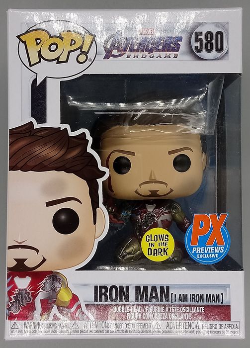 580 Iron Man (I am Iron Man) Metallic Glow Marvel Endgame Funko POP Funko