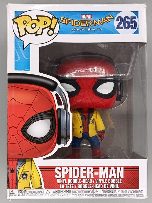 265 SpiderMan (Headphones) Marvel SpiderMan Homecomi Box Damaged Funko POP Funko
