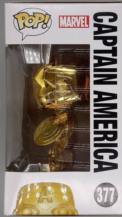 377 Captain America (Gold) - Chrome - Marvel - Box Damaged Funko POP