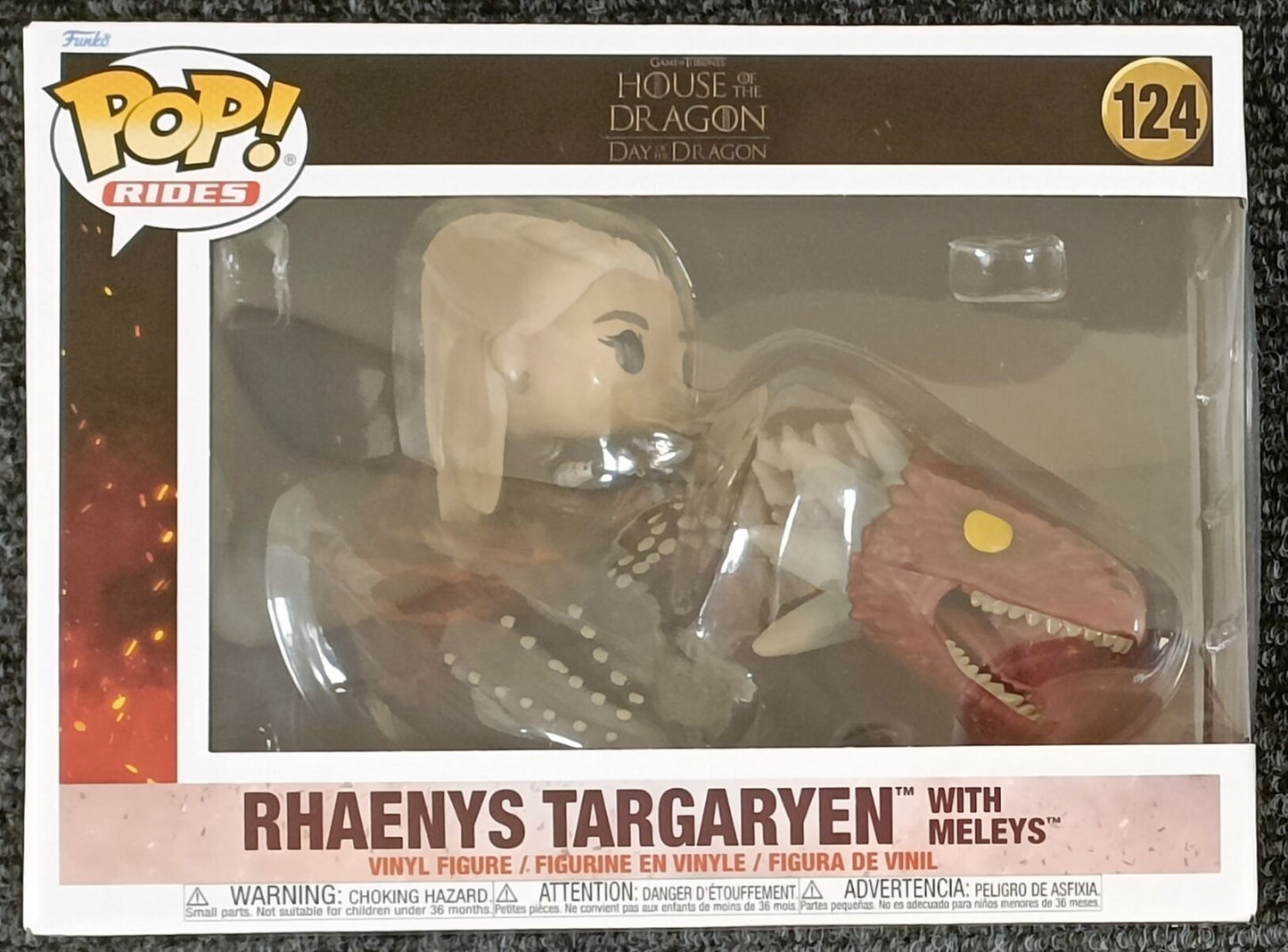 124 Rhaenys Targaryen with Meleys Rides House of the Dragon Funko POP