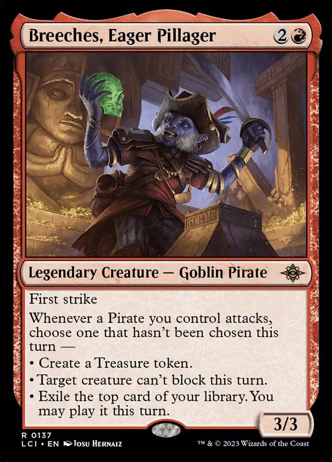 137 - Breeches, Eager Pillager - The Lost Caverns of Ixalan - Normal - Magic: The Gathering Card
