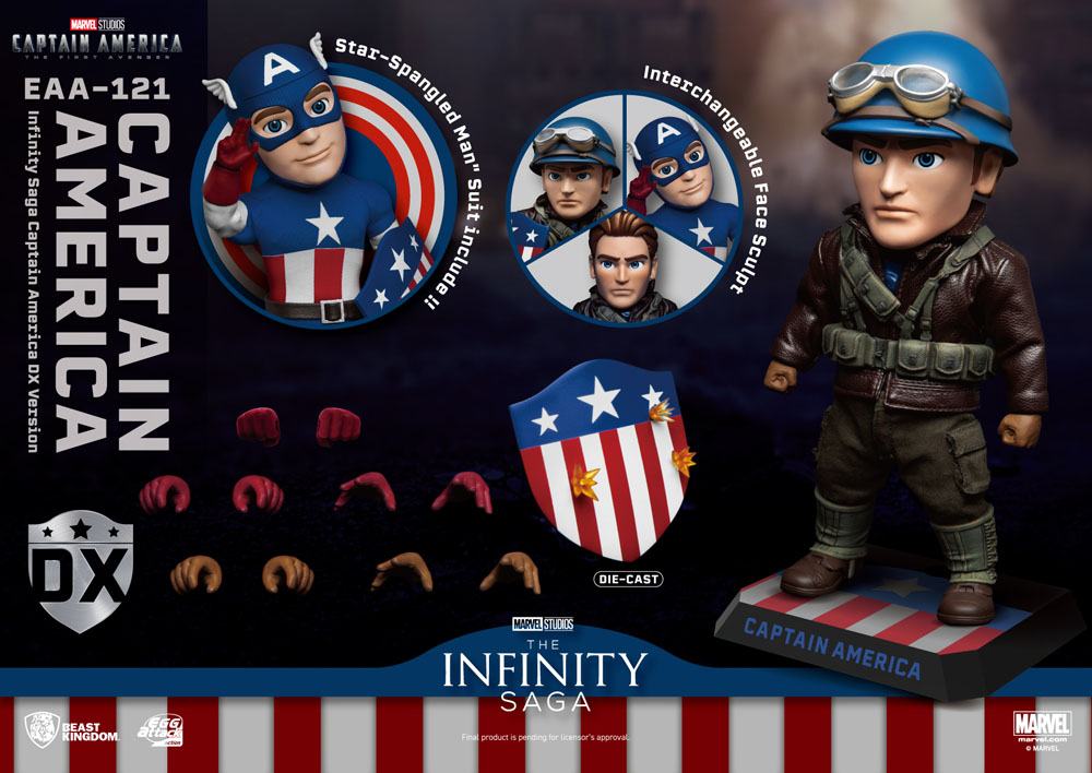 Captain America: The First Avenger Egg Attack Action Action Figure Captain America DX Version 17 cm NEW