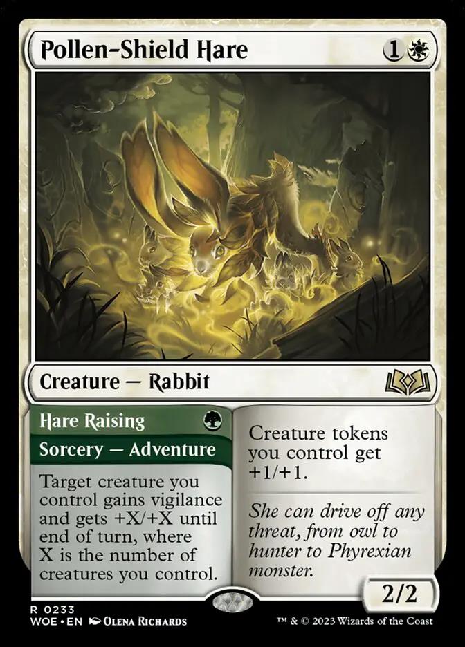 233 - Pollen-Shield Hare // Hare Raising - Wilds of Eldraine - Normal - Magic: The Gathering Card