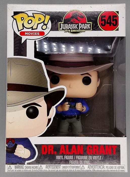 545 Dr. Alan Grant - Jurassic Park 25th Anniversary - Box Damaged Funko POP Funko